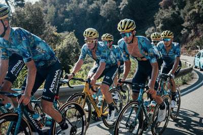 Team Astana ride in Limar helmets