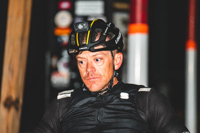 A very tired Jeff Kerkove at night mid-ride at DOOM